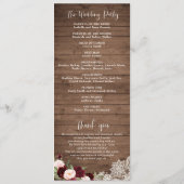 フローラバーグンディ素朴ウッドレースのストリングライト プログラム (裏面)