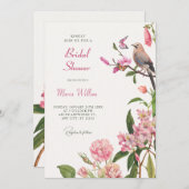 フローラバードアートブライダルシャワー 招待状 (正面/裏面)