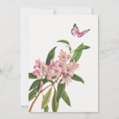 フローラバードアート赤ちゃんシャワー 招待状 (裏面)