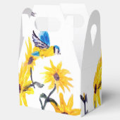 フローラバードアート、黄色のひまわり フェイバーボックス (オープン)