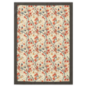 フローラバードテーブルクロスコージー秋ダイニングアクセント テーブルクロス (正面)