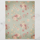 フローラバードバタフライコラージスクラップブック紙 (裏面)