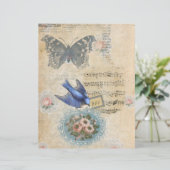 フローラバードバタフライコラージスクラップブック紙 (スタンド正面)