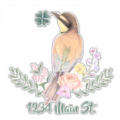 フローラバードメールボックスのシール シール (正面)