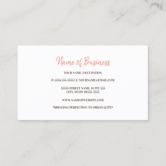 フローラバーンアンティークファームビジネスカード 名刺 (裏面)