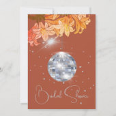 フローラバーンドオレンジシルバーディスコブライダルシャワー 招待状 (裏面)