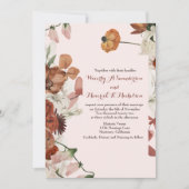 フローラバーンドオレンジダスティバラ結婚式招待状 招待状 (正面)