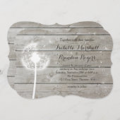 フローラバーンボード結婚式招待状 招待状 (正面/裏面)