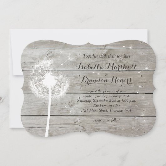 フローラバーンボード結婚式招待状 招待状 (正面)