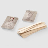 フローラバ素朴ルガンディメイソンジャー結婚式 プログラム ハンドファン (組立なし)