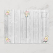 フローラバ素朴ンウッドランタンブライダルシャワー ポストカード (裏面)