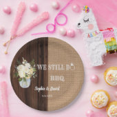 フローラバ素朴ーラップバーンウィーステインドバーベキュー ペーパープレート (パーティー)