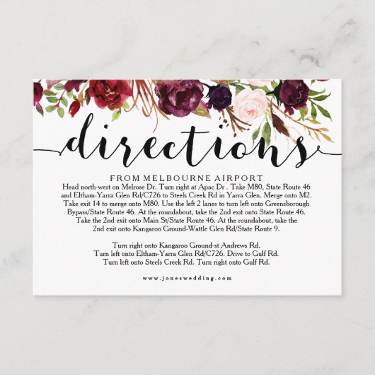 フローラバ結婚ルガンディの指示カード エンクロージャーカード (正面)