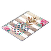 フローラパイナップルストライプの ノートブック (左側)