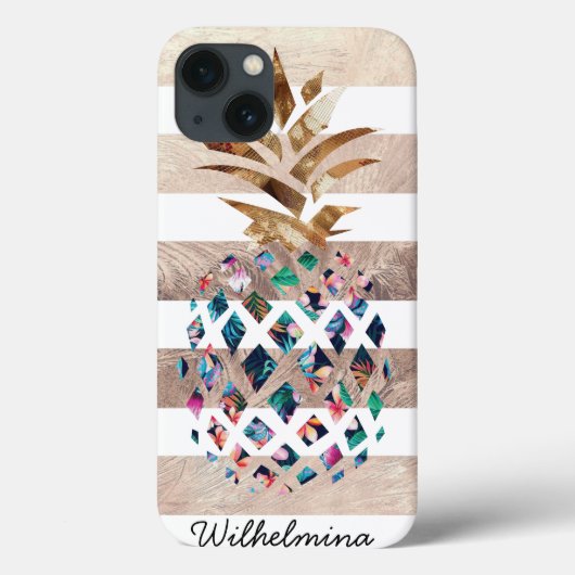 フローラパイナップルモノグラムデザイン Case-Mate iPhoneケース (裏面)