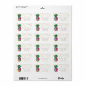 フローラパイナップル金箔紙吹雪 ラベル (フルシート)