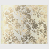 フローラパウダーグランジーダマスクセピアシャンパーニュ金ゴールド ラッピングペーパー (フラット)