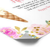 フローラパステルアイスクリームベビー靴下狩りゲーム ポスター (角)