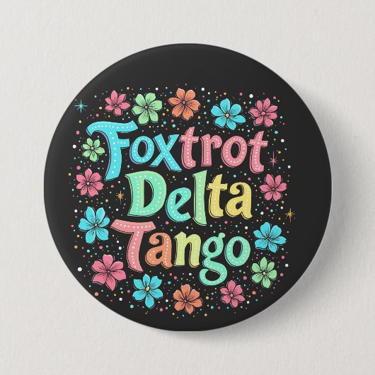 フローラパステルアンチトランプ8647アンチマガ 缶バッジ (正面)