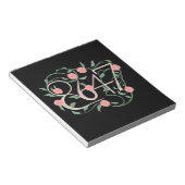 フローラパステルアンチトランプ8647 86 47ボホ ノートパッド (アングル)