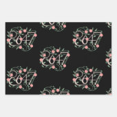 フローラパステルアンチトランプ8647 86 47ボホ ラッピングペーパーシート (正面)