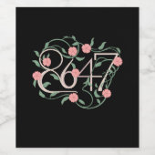 フローラパステルアンチトランプ8647 86 47ボホ ワインラベル (シングルラベル)