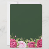 フローラパステルウォーターカラーバラ結婚ズ 招待状 (裏面)