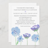 フローラパステルウォーターカラー結婚式招待状 招待状 (正面/裏面)