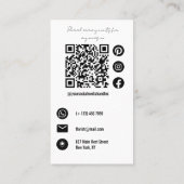 フローラパステルウォーターカラー&インクアートフローリスト 名刺 (裏面)