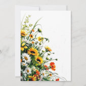 フローラパステルズワイルドフラワーズ40歳の誕生日 招待状 (裏面)