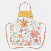 フローラパステルパターントランクイリティテンプレート エプロン (正面)