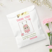 フローラパステルピンクバレリーナバニーありがとう フェイバーバッグ (封をした状態)