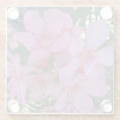 フローラパステルピンクロングペタル開花フォトフラワー ガラスコースター (裏面)