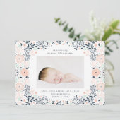 フローラパステルフレームリースフォトベビー誕生 案内状 (スタンド正面)