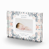 フローラパステルフレームリースベビー誕生 フォトブロック (右)