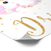 フローラパステルユニコーンドリンク看板テーブルデコール ポスター (角)