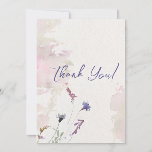 フローラパステルワイルドフラワーズサンキューカード サンキューカード (正面)
