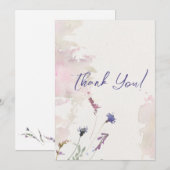 フローラパステルワイルドフラワーズサンキューカード サンキューカード (正面/裏面)