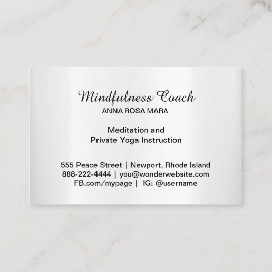 *～*フローラパステル月曼荼羅箔 名刺 (裏面)