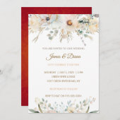 フローラパステル結婚式招待状クラシック 招待状 (正面/裏面)