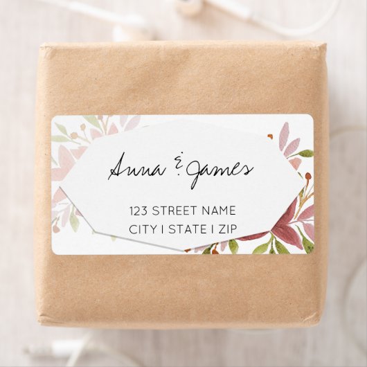 フローラパステル自然トーンジオメトリックウォーター色 ラベル (インサイチュ)