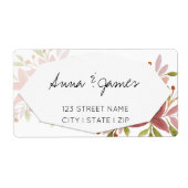 フローラパステル自然トーンジオメトリックウォーター色 ラベル (正面)