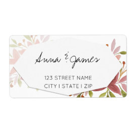 フローラパステル自然トーンジオメトリックウォーター色 ラベル