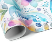 フローラパスリーファズブルー&ピンク ラッピングペーパー (ロールコーナー)