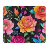 フローラパターンバラ カッティングボード (正面)