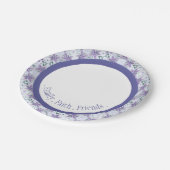 フローラパターン（の模様が）あるエレガントの花 ペーパープレート (アングル)