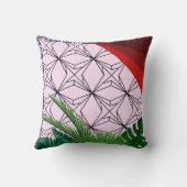 フローラパターン（の模様が）あるクッション、ガーデン装飾用クッション クッション (裏面)