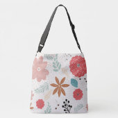 フローラパターン（の模様が）あるクロス体トートバッグ クロスボディバッグ (裏面)