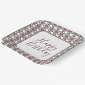 フローラパターン（の模様が）あるデザイナー広場 ペーパープレート (傾斜あり)