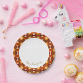 フローラパターン（の模様が）あるトーン ペーパープレート (パーティー)